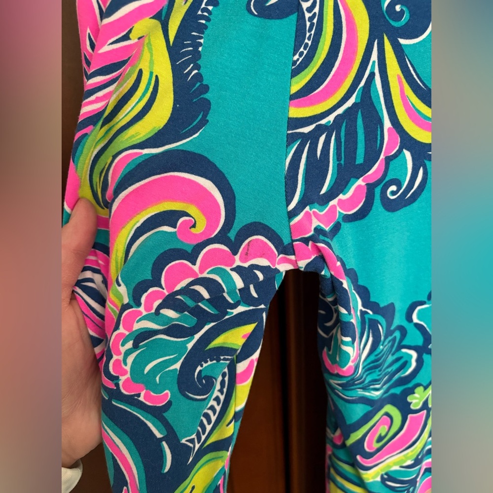 Lilly Pulitzer SAMPLE Georgia May Palazzo Pant Sea Blue Private Island Sz Small - Picture 7 of 10